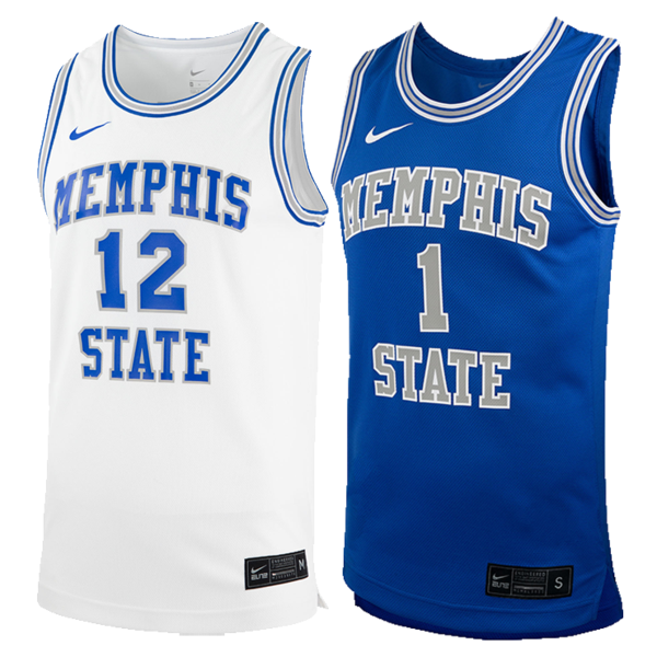 Nike Men's Memphis Tigers #1 Blue Replica Basketball Jersey