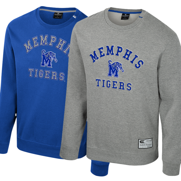 Memphis Tigers Zion Team Crewneck Fleece Pullover Tiger Bookstore