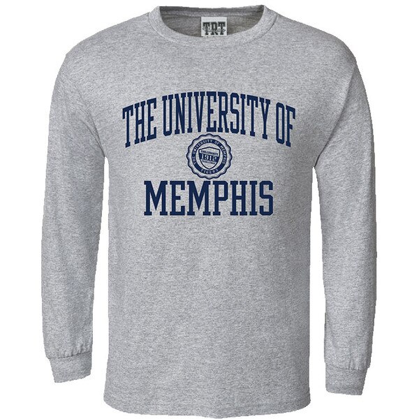 Univ of memphis 1912 seal long sleeve tee shirt tiger bookstore