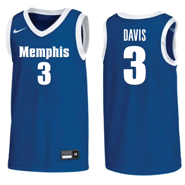 New Nike Memphis Tigers Blue/White Basketball #4 Jersey Men's Sz Large  MSRP: $65